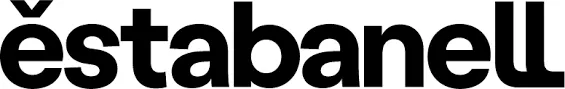 Logo de la marca Estabanell, con un diseño moderno y tipografía en negrita, que representa su identidad visual y enfoque contemporáneo en el mercado.
